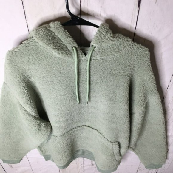 asos Womens Fleece Hoodie Green M NWT - Picture 2 of 9